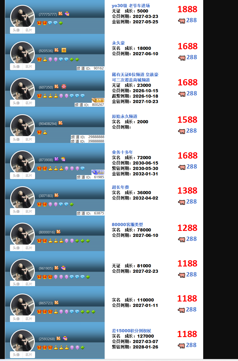 高级权杖V6V7V8V9至尊3456位号(图1)