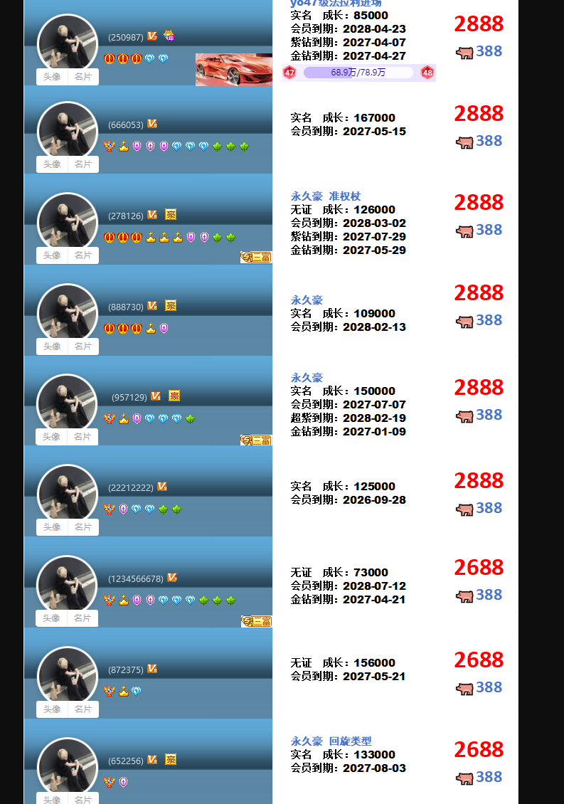 高级权杖V6V7V8V9靓号至尊2区(图9)