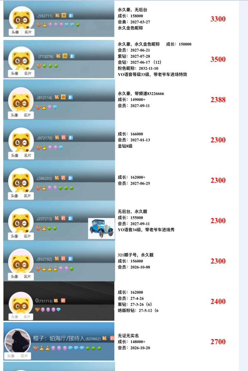 高级权杖V6V7V8V9靓号至尊1区(图3)