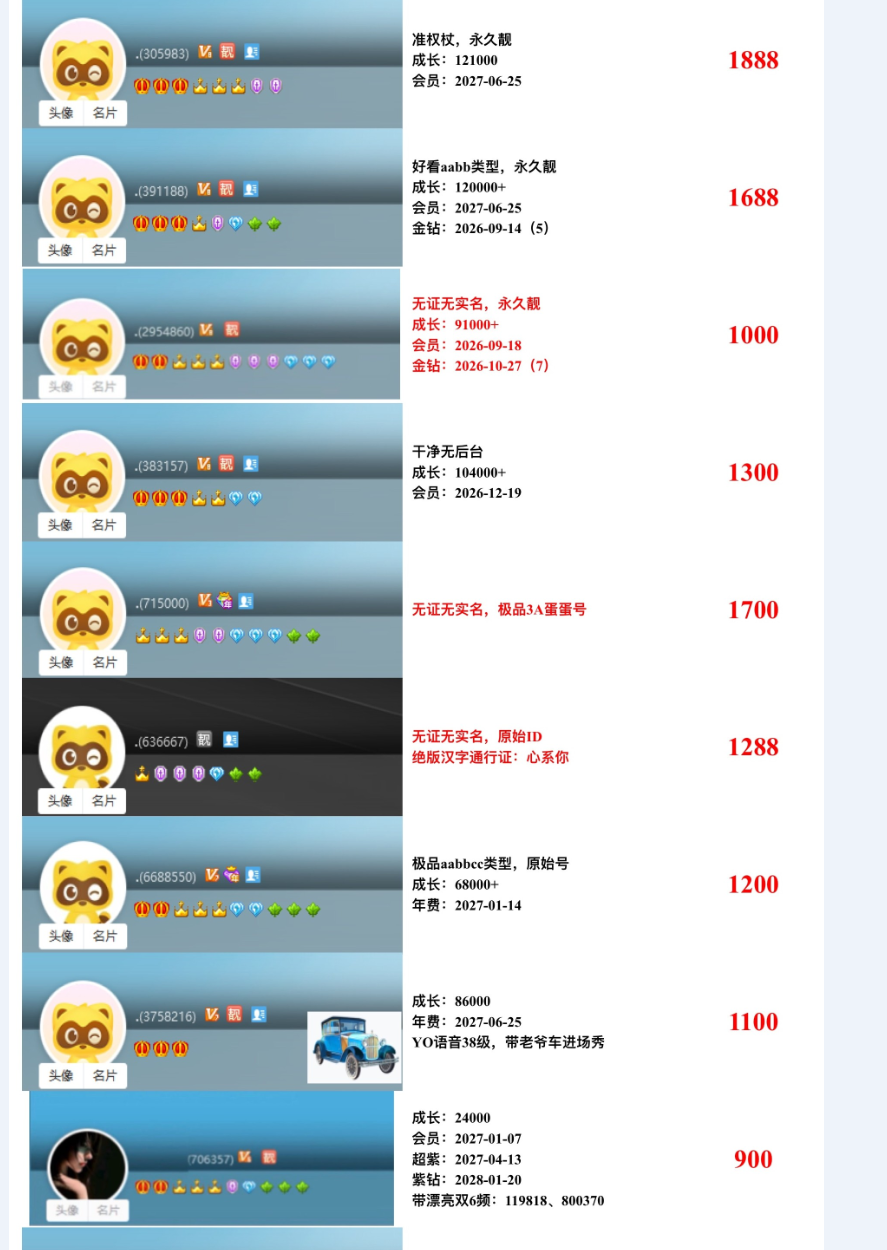 高级权杖V6V7V8V9靓号至尊1区(图5)